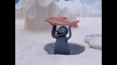 Pingu goes fishing